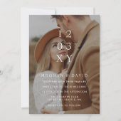 Invitation Mariage simple de superposition photo complète (Devant)