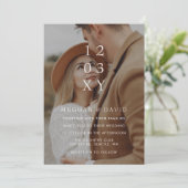Invitation Mariage simple de superposition photo complète (Debout devant)