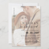 Invitation Mariage simple de superposition photo complète (Devant)