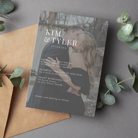 Invitation Mariage simple de typographie moderne