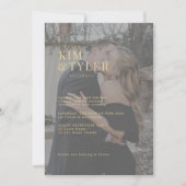 Invitation Mariage simple de typographie moderne (Devant)