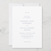 Invitation Mariage simple Dusty Blue élégant (Devant)
