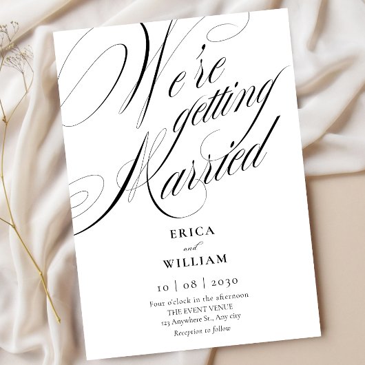 Invitation Mariage simple élégant