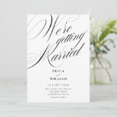 Invitation Mariage simple élégant (Debout devant)