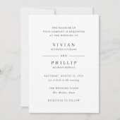 Invitation Mariage Simple Élégant (Devant)