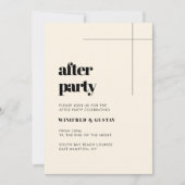 Invitation Mariage simple, élégant et chic après la fête (Devant)