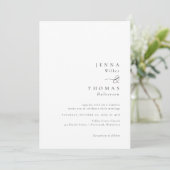 Invitation Mariage Simple Élégant Minimaliste Classique (Debout devant)