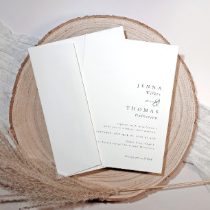 Invitation Mariage Simple Élégant Minimaliste Classique