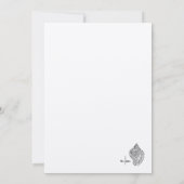 Invitation Mariage simple élégant Seashell Beach (Dos)