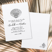 Invitation Mariage simple élégant Seashell Beach