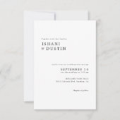 Invitation Mariage Simple Élégant Typographie (Devant)