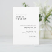 Invitation Mariage Simple Élégant Typographie (Debout devant)