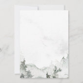 Invitation Mariage simple en forêt à l'aquarelle (Dos)