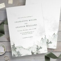 Mariage simple en forêt à l'aquarelle