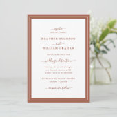 Invitation Mariage simple en terre cuite (Debout devant)