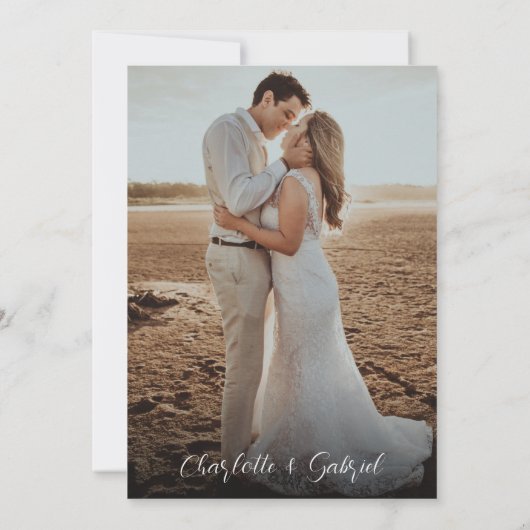 Invitation Mariage simple en terre cuite de Bohême (Dos)