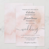 Invitation Mariage simple esthétique simple (Devant / Derrière)