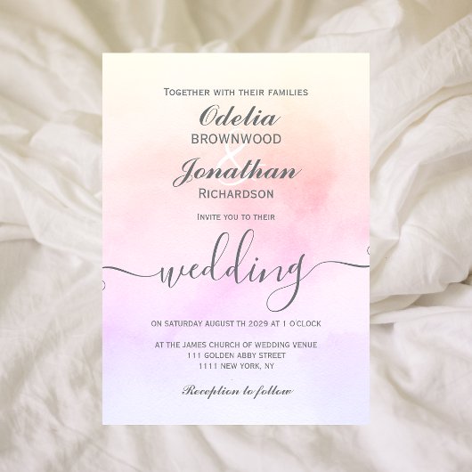 Invitation Mariage simple esthétique simple