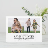 Invitation Mariage Simple Et Design Enregistrer La Date 2 Pho (Debout devant)