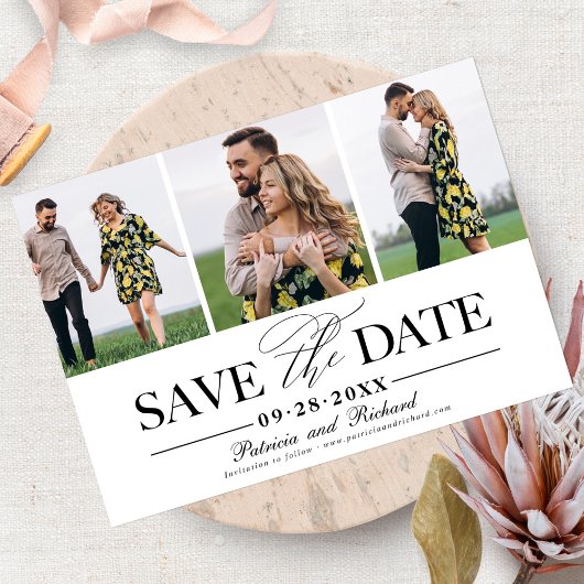 Invitation Mariage Simple Et Design Enregistrer La Date 3 Pho
