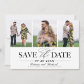 Invitation Mariage Simple Et Design Enregistrer La Date 3 Pho (Devant)
