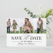 Invitation Mariage Simple Et Design Enregistrer La Date 3 Pho (Debout devant)