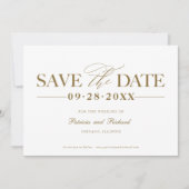 Invitation Mariage Simple Et Design Enregistrer La Date Non P (Devant)