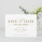 Invitation Mariage Simple Et Design Enregistrer La Date Non P (Debout devant)