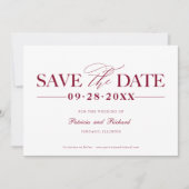 Invitation Mariage Simple Et Design Enregistrer La Date Non P (Devant)