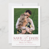 Invitation Mariage Simple Et Design Enregistrer La Photo Date (Devant)