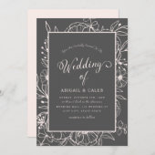 Invitation Mariage simple et élégant (Devant / Derrière)