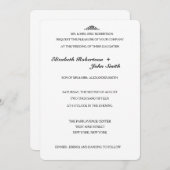 Invitation Mariage simple et élégant (Devant / Derrière)