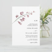 Invitation Mariage simple et élégant botanique (Debout devant)