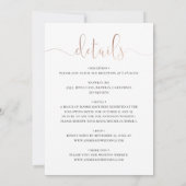Invitation Mariage simple et élégante en or. Détails de la ca (Dos)