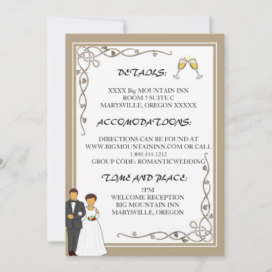 Invitation Mariage simple et romantique (Devant)
