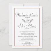 Invitation Mariage Simple Feuillage Tropical Minimaliste (Devant)