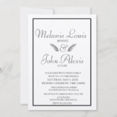 Invitation Mariage Simple Feuillage Tropical Minimaliste (Devant)