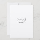 Invitation Mariage Simple Feuillage Tropical Minimaliste (Dos)