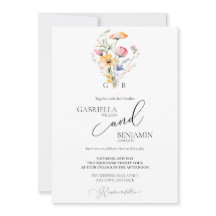 Mariage simple Fleur sauvage de couleur aquarelle