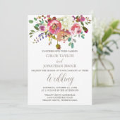 Invitation Mariage simple floral Bouquet (Debout devant)