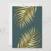 Invitation Mariage simple Gold Tropical (Dos)