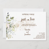 Invitation Mariage Simple Herbacé Juste Amour Fugace (Devant)
