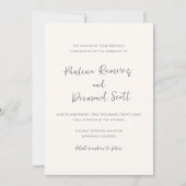 Invitation Mariage Simple Ivoire Moderne (Devant)