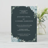 Invitation mariage simple, mariage monogramme classique, mon (Debout devant)
