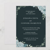 Invitation mariage simple, mariage monogramme classique, mon (Devant / Derrière)