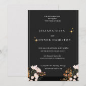 Invitation mariage simple, mariage monogramme classique, mon (Devant / Derrière)