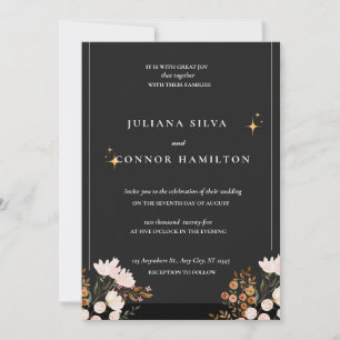 Invitation mariage simple, mariage monogramme classique, mon