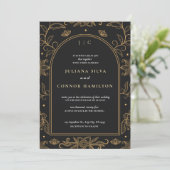 Invitation mariage simple, mariage monogramme classique, mon (Debout devant)