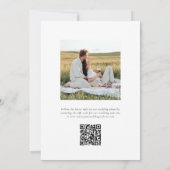 Invitation Mariage simple minimal élégant Enregistrer la cart (Dos)