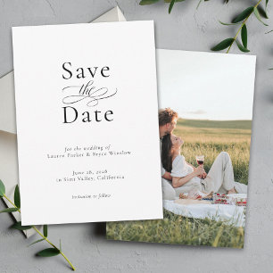 Invitation Mariage simple minimal élégant Enregistrer la cart